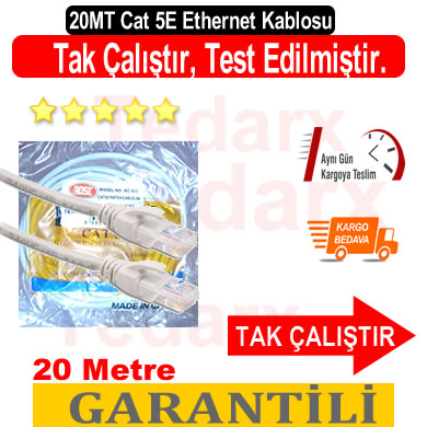 20 Mt. Cat5 Ethernet (Data) Kablosu