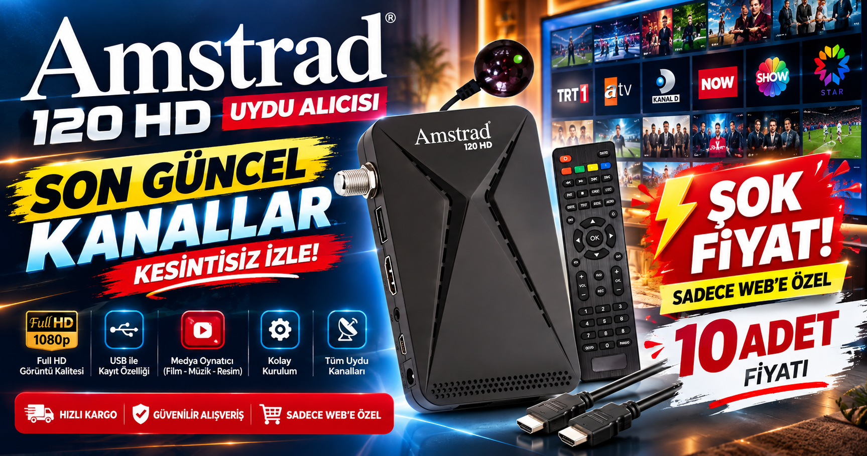 Mini Hd Uydu Alıcısı 10'Lu Paket Kampanyalı