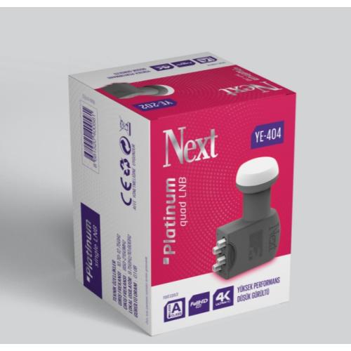 Next YE-404 Platinum Quad LNB 0.1dB Full HD 4K DÖRT ÇIKIŞLI