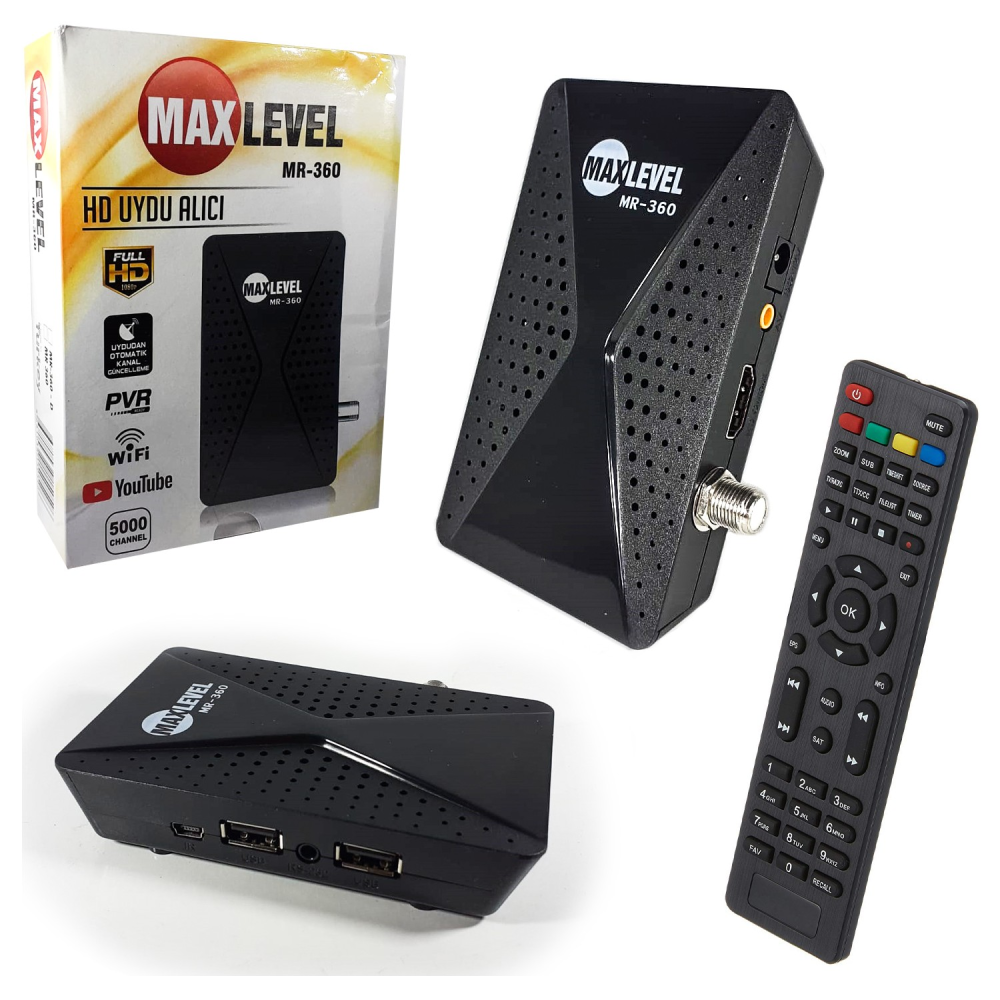 Maxlevel Mını Hd Uydu Alıcısı (Normal) Mr360