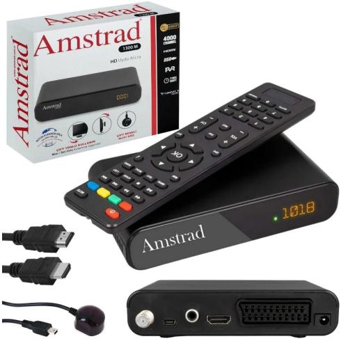 AMSTRAD 1300-M Uydu Alıcı Mini Dijital Full Hd+Scart (tkgs)