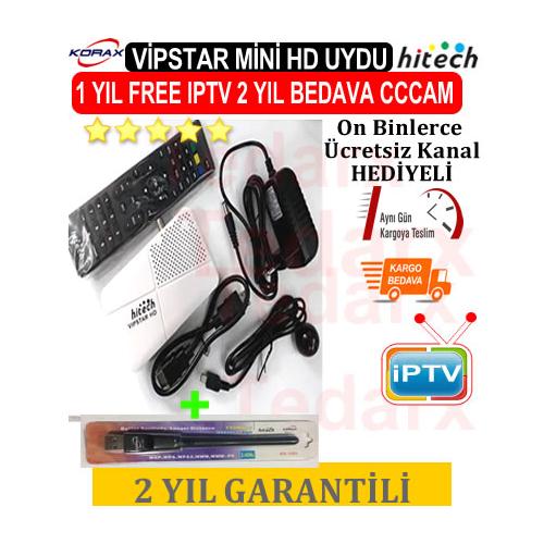 Korax Hitech Sungate VipStar HD Mini HD Uydu Alıcısı - 2 Yıl Free Kanal + Wifi Anten