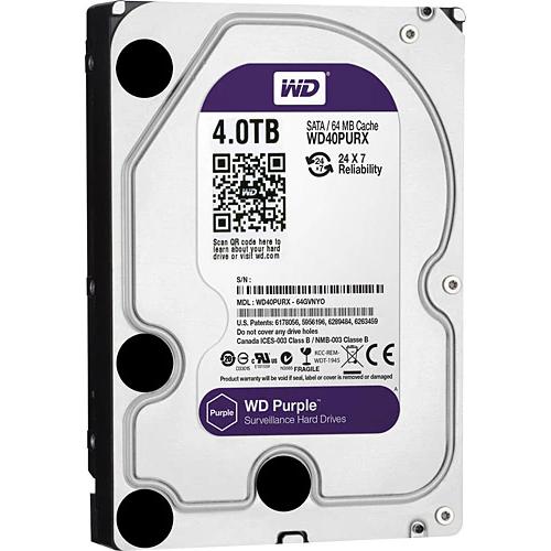 Western Digital 3.5" 4 TB Purple WD40PURZ SATA 3.0 5400 RPM Hard Disk